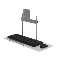 Dataflex 51.582 toetsenbord- en muishouder, metaal, zilver, 59,6 x 23,0 x 0,6 cm - thumbnail
