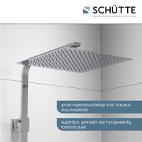 Regendouche Opbouwset Schütte Sumba met Thermostaatkraan Hart-op-hart 15 cm Chroom - thumbnail