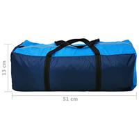 VidaXL Tent 4-persoons marineblauw en lichtblauw - thumbnail
