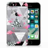 Apple iPhone SE | 5S | TPU Hoesje | Flamingo Triangle - thumbnail