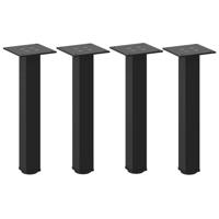 Salontafelpoten 4 st 30-32 cm staal zwart - thumbnail