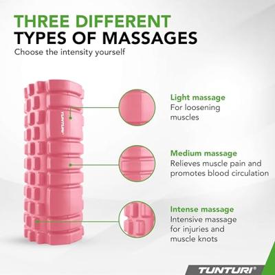 Tunturi Yoga Grid Foam Roller 33 cm | Ø 13 cm | rose gold
