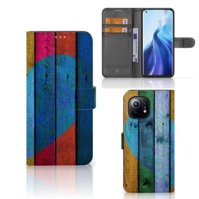 Xiaomi Mi 11 | Book Style Case | Wood Heart - Cadeau voor je Vriend