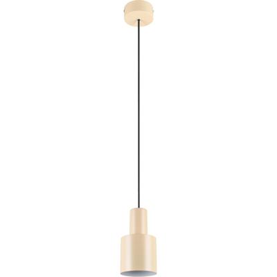 LED Hanglamp - Hangverlichting - Trion Dago - E27 Fitting - Rond - Beige - Metaal