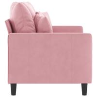 Tweezitsbank 120 cm fluweel roze - thumbnail