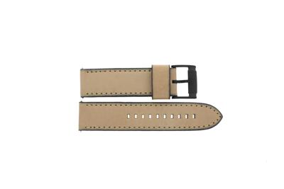 Horlogeband Fossil BQ2051 Leder Beige 24mm