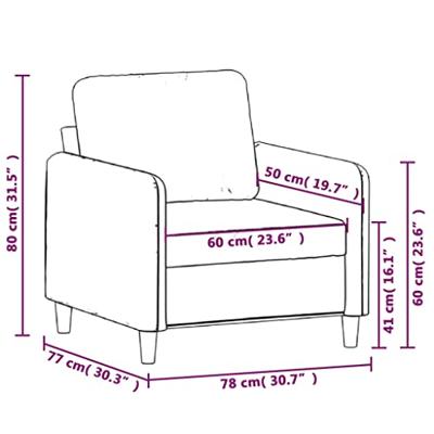 Fauteuil 60 cm stof zwart Fauteuil 60 cm stof zwart