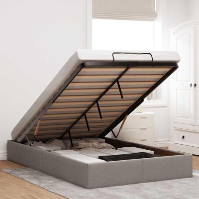 Bedframe zonder matras 120x200 cm stof taupe