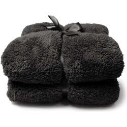 Plaid teddy 200x150 cm donkergrijs deken Unique Living - Unique living Plaid teddy 200x150 cm donkergrijs deken Unique Living - Unique living