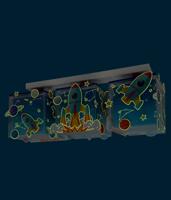 Dalber PlafondlampjeRocket blauw met wit - 63353 - thumbnail