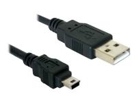 Delock 82252 Kabel USB 2.0 Type-A male > USB 2.0 Mini-B male 1,5 m zwart - thumbnail