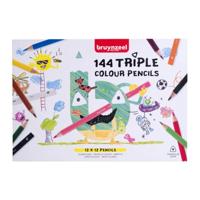 Bruynzeel triple kleurpotlodenset, 12x12 kleuren - thumbnail