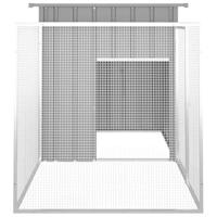 Kippenhok 200x91x100 cm gegalvaniseerd staal grijs - thumbnail