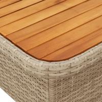 4-delige Tuinset met kussens poly rattan beige - thumbnail