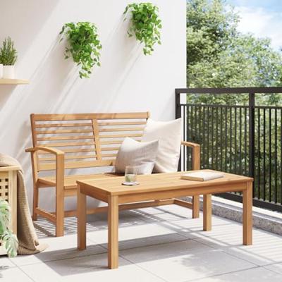 Tuin Sofa Set 2 pcs Bruin Massief teakhout Tuin Sofa Set 2 pcs Bruin Massief teakhout