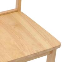 Eetkamerstoelen 2 st massief hout naturel rubber - thumbnail