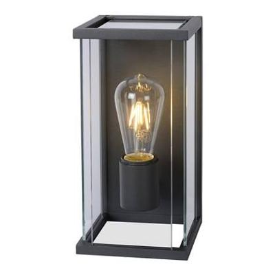 Lucide CLAIRE - Wandlamp Binnen/Buiten - 1xE27 - IP54 - Beweging & dag/nacht sensor - Antraciet