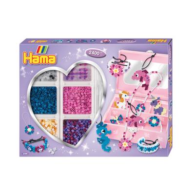 Hama midi strijkkralenset sieraden maken paars, 2400st.