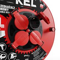 Kel Kabelhaspel H05 3x1,5qmm 50m rood IP44 - 1167284 - thumbnail