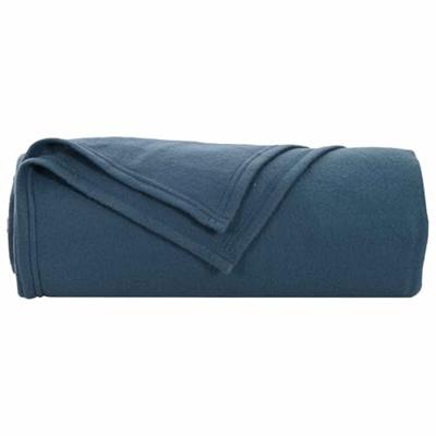 VidaXL Gooi deken marineblauw 240 x 220 cm fleece
