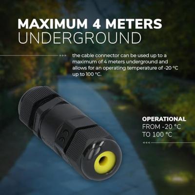 Kabelverbinder - IP68 Waterdicht - Koppelstuk - Geschikt voor 4-12 mm kabeldikte Kabelverbinder - IP68 Waterdicht - Koppelstuk - Geschikt voor 4-12 mm kabeldikte