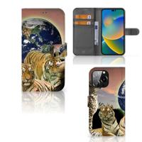 iPhone 14 Pro Max | Telefoonhoesje | Met pasjeshouder | Roofdieren - thumbnail