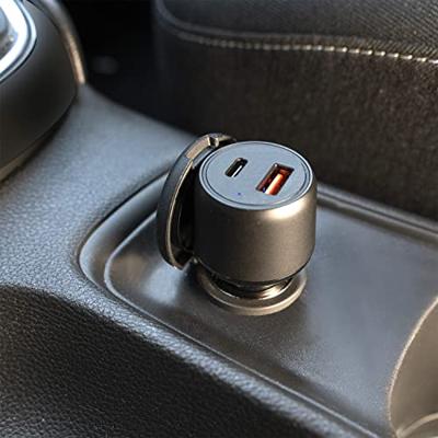 4Smarts 456260 USB-oplader 65 W, 18 W 1x USB-C, 1x USB-A USB PD, Quick Charge Zwart Auto, Vrachtwagen Snellader