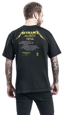 Metallica T-Shirt And Justice For All Tracks Black Size S