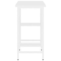 Computerbureau 80x40x72 cm MDF en metaal wit - thumbnail