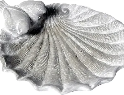 Mega Collections schelp vogelbadje Ø 23 x 7cm