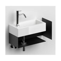 Clou Fonteinkast Open Met Handdoekhouder tbv Flush Fontein Zwart Clou - thumbnail