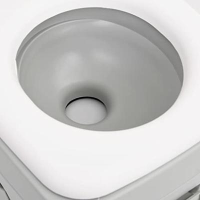 VidaXL Campingtoilet draagbaar 15+10 l hdpe grijs en wit