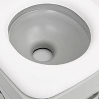 VidaXL Campingtoilet draagbaar 15+10 l hdpe grijs en wit - thumbnail