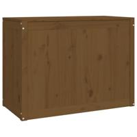 Wasmand 88,5x44x66 cm massief grenenhout honingbruin - thumbnail