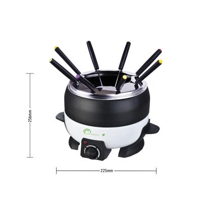 Fonduemachine - LITTLE BALANCE - HAPPY - 800 W - 2 L - 8 personen - Wit/Zwart