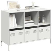 Dressoir 101,5x39x73,5 cm koudgewalst staal wit - thumbnail