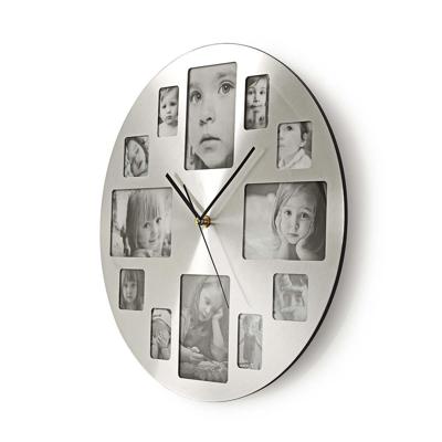 Nedis CLWA003PH40 Ronde Wandklok Diameter 40 Cm Fotolijst Zilver Nedis CLWA003PH40 Ronde Wandklok Diameter 40 Cm Fotolijst Zilver