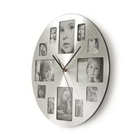 Nedis CLWA003PH40 Ronde Wandklok Diameter 40 Cm Fotolijst Zilver - thumbnail
