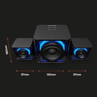 Gaming speakers - NOVA GAMING - Serpentis - RGB LED - Zwart - thumbnail