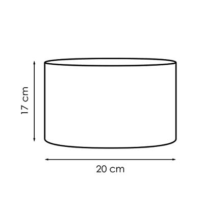 Lampenkap cilinder | rond | katoen | stoffen lampenkap | cilinderkap  | Ø20cm H17cm | grijs