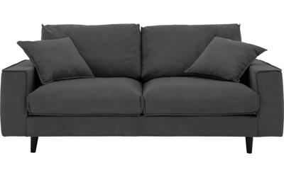 Goossens Bank Jonas grijs, stof, 2,5-zits, urban industrieel