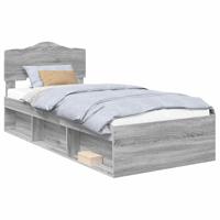 Bedframe Grijs Sonoma 75 x 190 cm Massief grenenhout - thumbnail