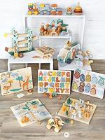 Small Foot houten knikkerbaan safari, 4dlg. - thumbnail