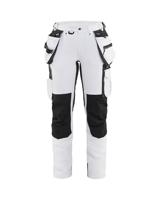Blåkläder Dames schildersbroek 4-weg stretch 71791645 | Wit/Donkergrijs | Maat 38 - 7330509802052 - thumbnail
