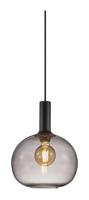 Hanglamp glas Nordlux &apos;Alton 25&apos; zwart smoke E27 fitting 250mm - thumbnail