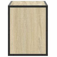 Tv-meubel 60x31x39,5 cm bewerkt hout metaal sonoma eikenkleurig - thumbnail