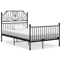 Bedframe metaal zwart 120x200 cm - thumbnail