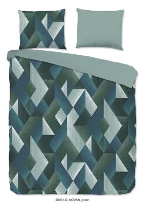 Good Morning Dekbedovertrek "grafische print" - Groen - (200x200/220 cm) - Katoen Good Morning Dekbedovertrek "grafische print" - Groen - (200x200/220 cm) - Katoen