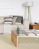 Kave Home Salontafel 'Tulsi' Eiken / glas, 120 x 70cm - thumbnail