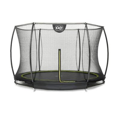 EXIT Silhouette inground trampoline ø244cm met veiligheidsnet - zwart